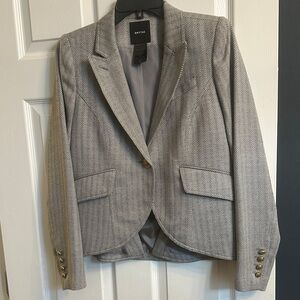 Smythe Gray Wool Herringbone Jacket